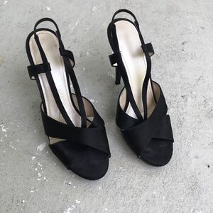 Jil Sanders Satin peep toe